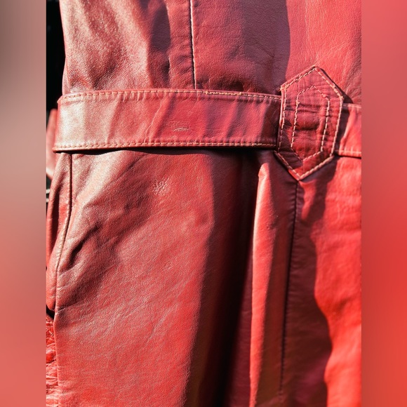Vintage 1970s Sears Jr Bazaar Genuine Leather Jacket | Burgundy | Size 7/Small - Picture 16 of 16